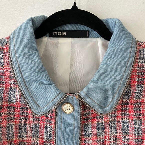 Maje Venise Tweed Cropped Jacket - Picture 3 of 16